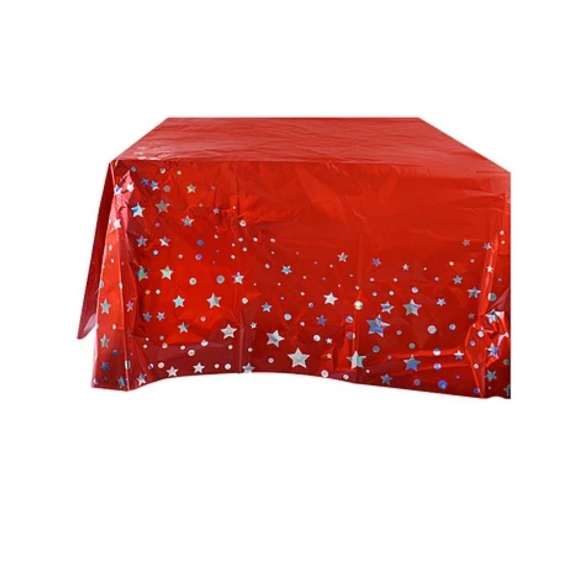 GENERICO - Mantel Rojo Tornasol Con Estrellas 137x274cm