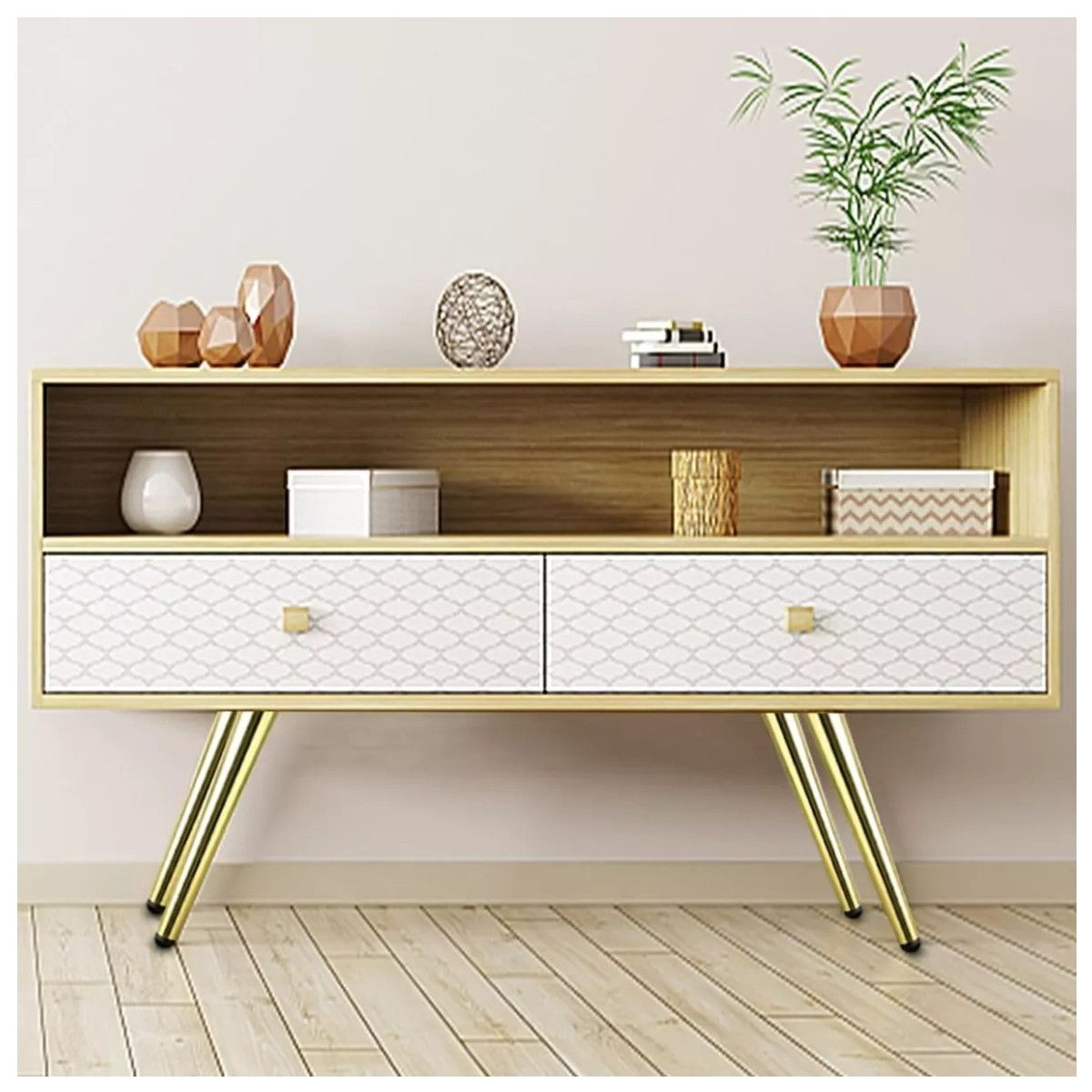 KUANGYE - Pack 4 Patas Metálicas Dorada Inclinada Altura 25cm Muebles