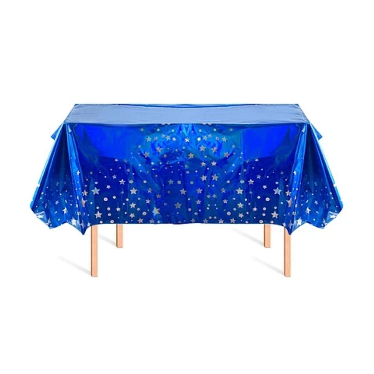 GENERICO - Mantel Azul Tornasol Con Estrellas 137x274cm