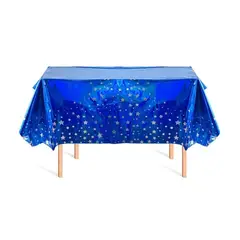 GENERICO - Mantel Azul Tornasol Con Estrellas 137x274cm