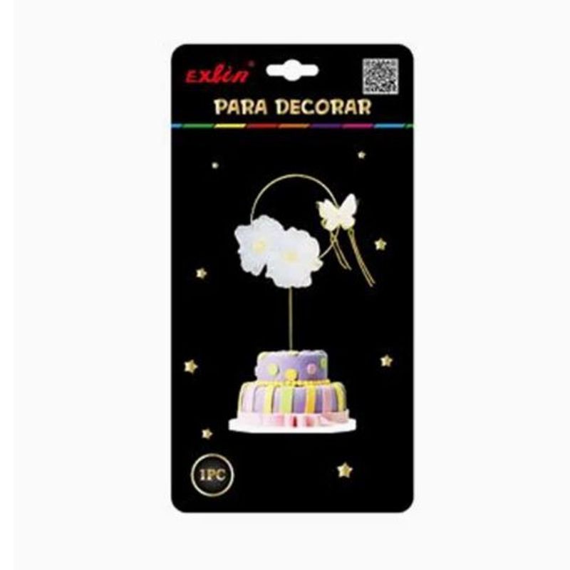 GENERICO - Adornos Para Decorar Flor Mariposa Blanco