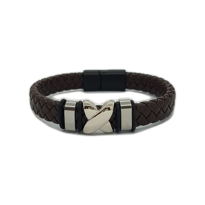 GENERICO - Pulsera De Ecocuero Y Fantasia Para Hombre Narqui
