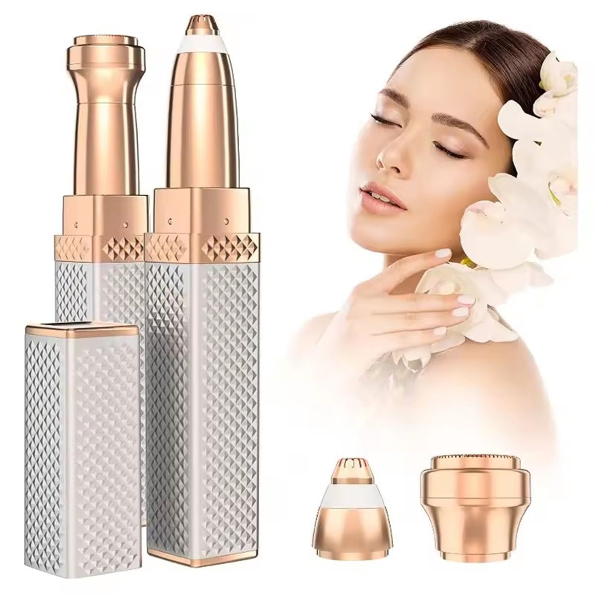 KUANGYE - Pack Depilador Cejas + Depilador Facial Recargable Usb