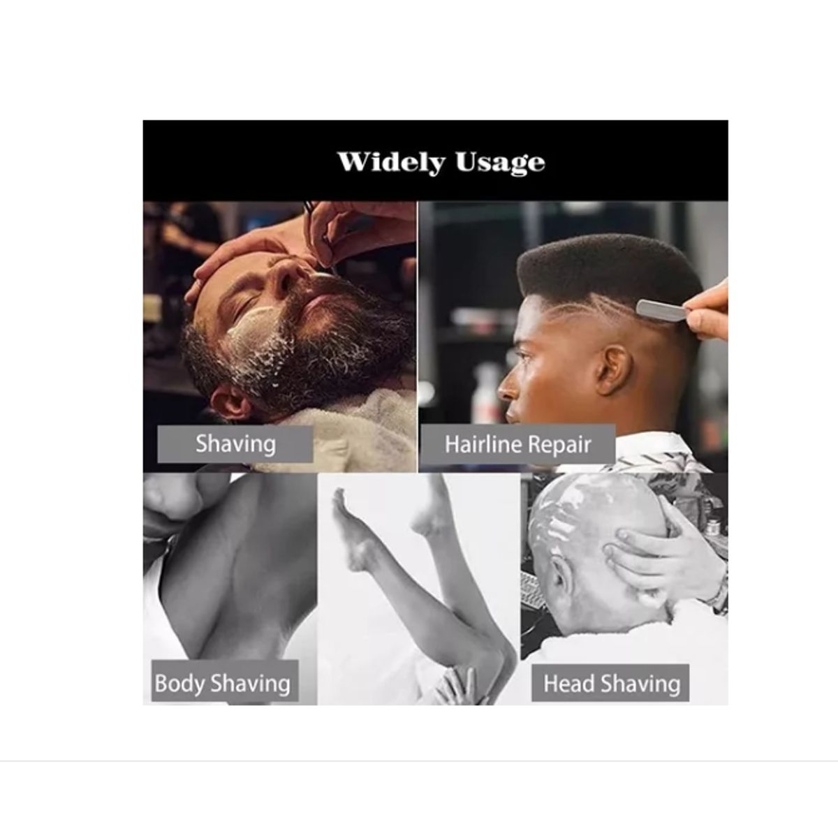 GENERICO - Kit Navaja Profesional Con 20 Repuestos, Barberia, Barbero