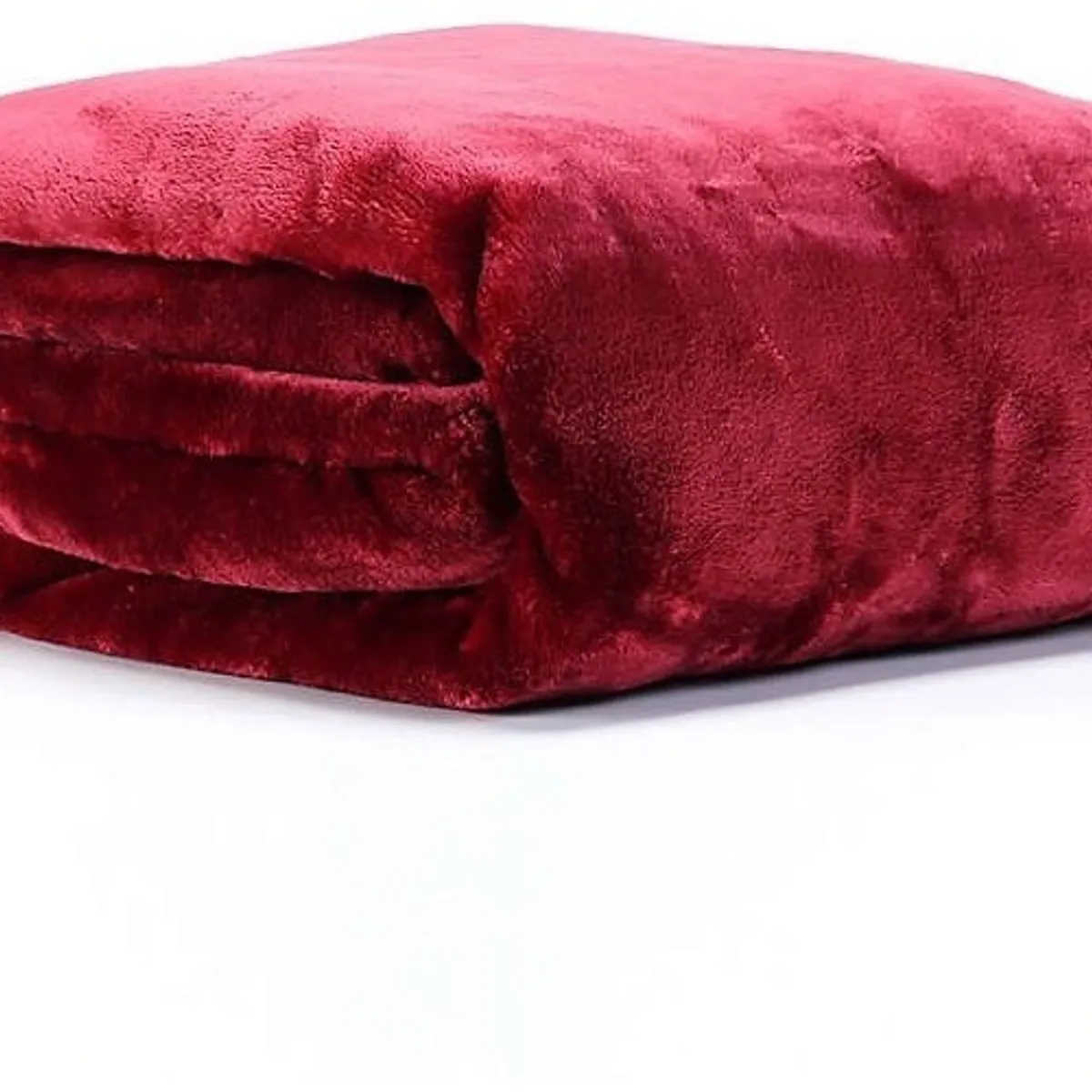 GENERICO - Manta Frazada Otoño Invierno 150 x 200cm Felpa Burdeo