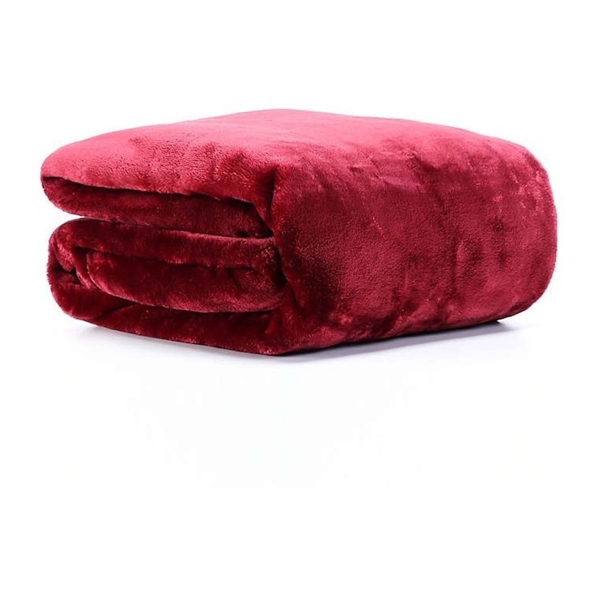 GENERICO - Manta Frazada Otoño Invierno 150 x 200cm Felpa Burdeo