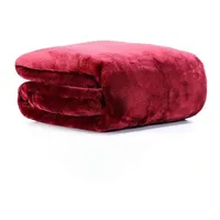 Manta Frazada Otoño Invierno 150 x 200cm Felpa Burdeo