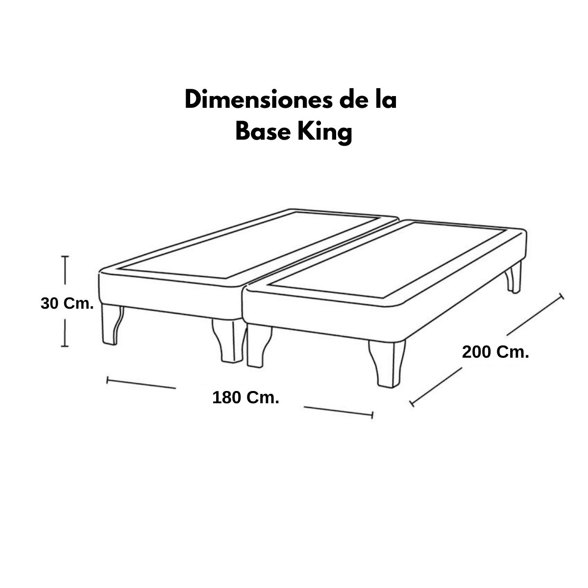 DULCES SUEÑOS - Base De Cama Europea King Turquesa en Felpa