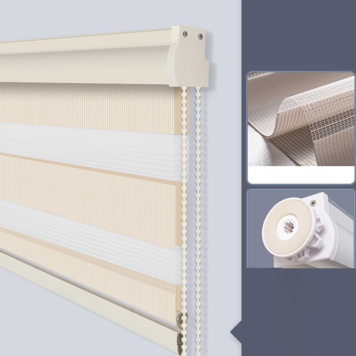 GENERICO - Roller Duo con Cenefa 60 x 200 - Beige