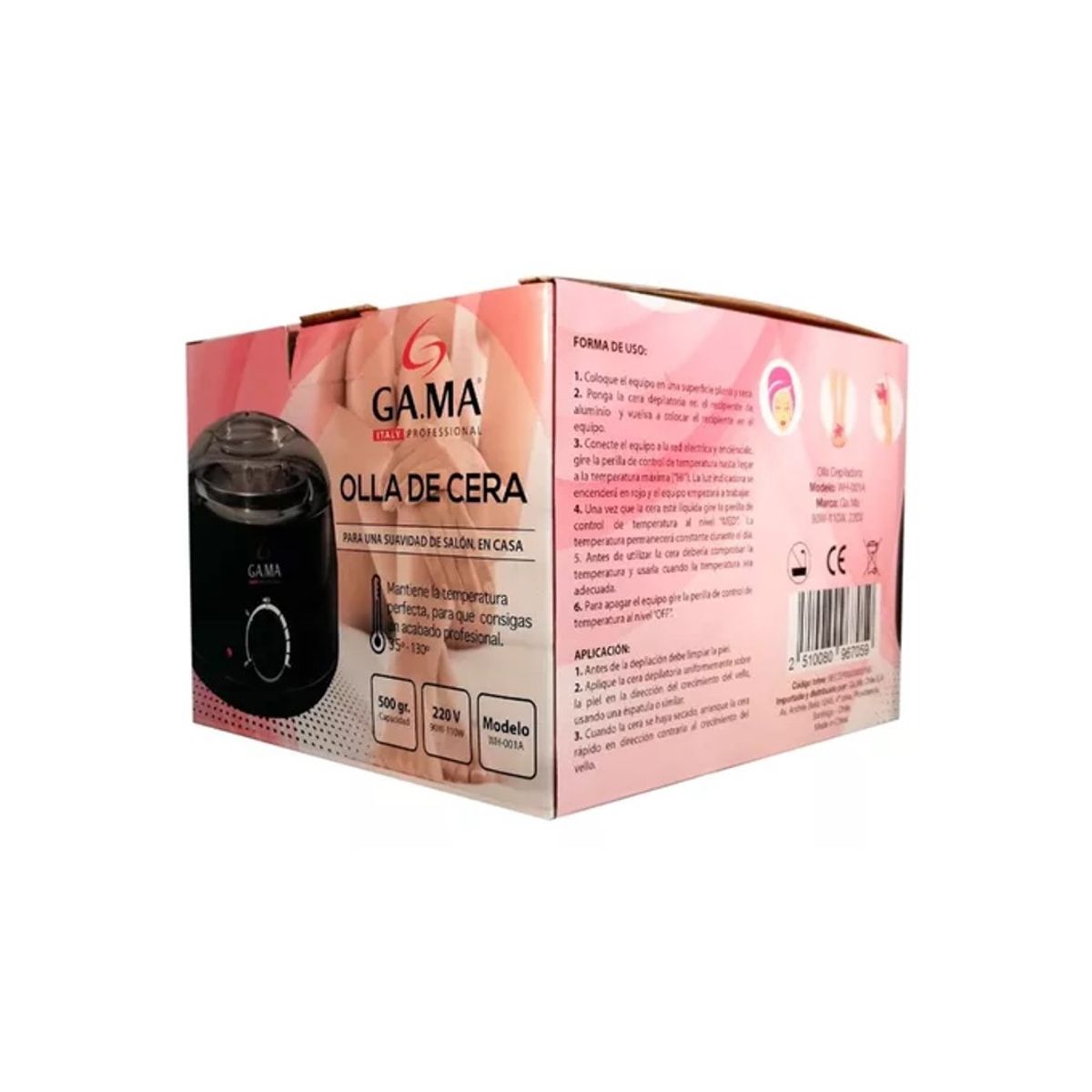 GAMA - OLLA DE CERA GAMA 500gr NEGRO
