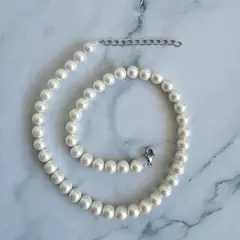 GENERICO - Gargantilla Perlas De Agua Dulce Collar Moda Clásico 45cm
