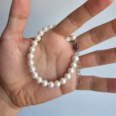 GENERICO - Pulsera De Perlas De Río 8mm Unisex Moda Joyas Aesthetic