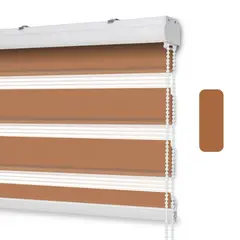 GENERICO - Roller Duo con Cenefa Cortina 105 x 180 - Cafe Ventanas