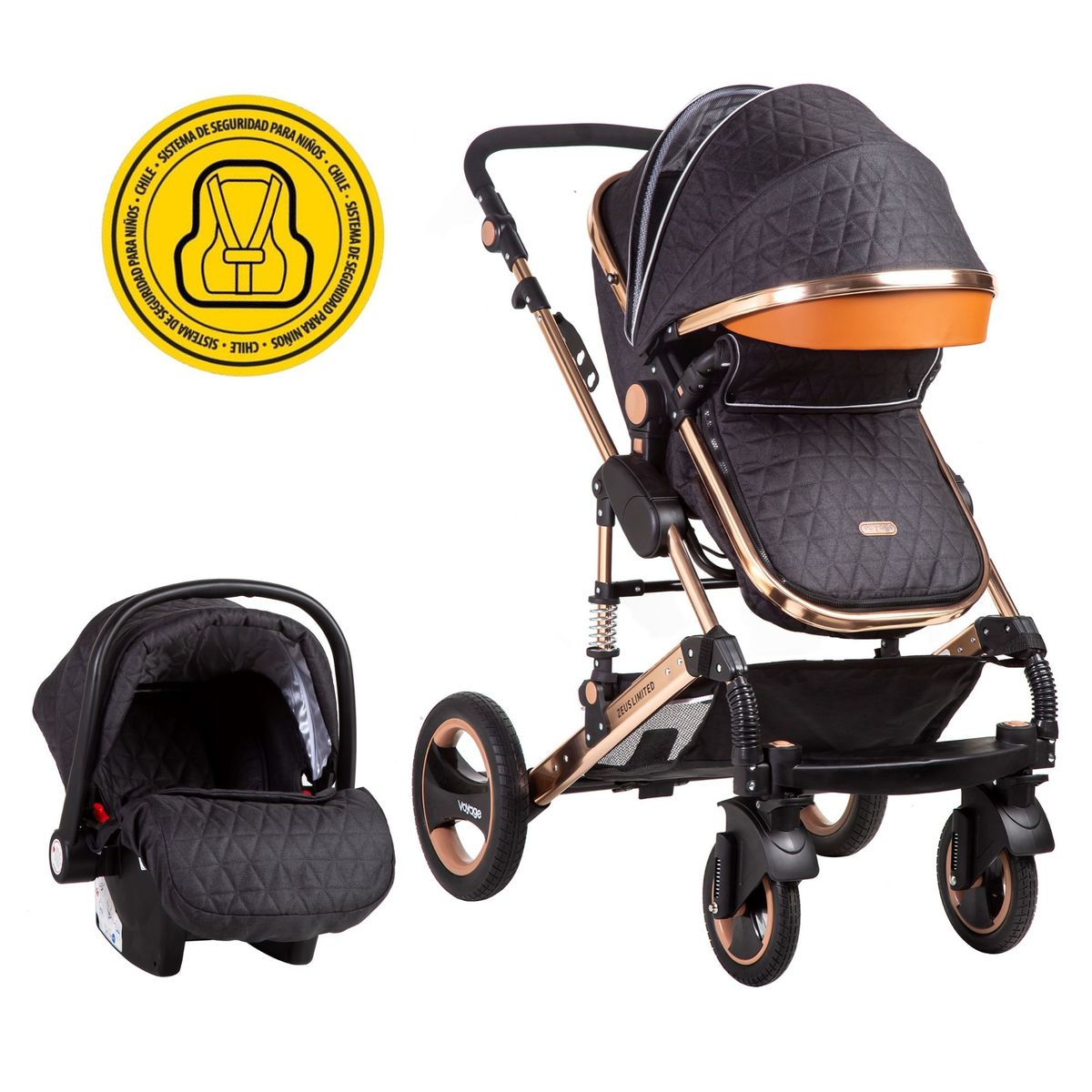 VOYAGE - Coche Travel System Zeus Limited Black