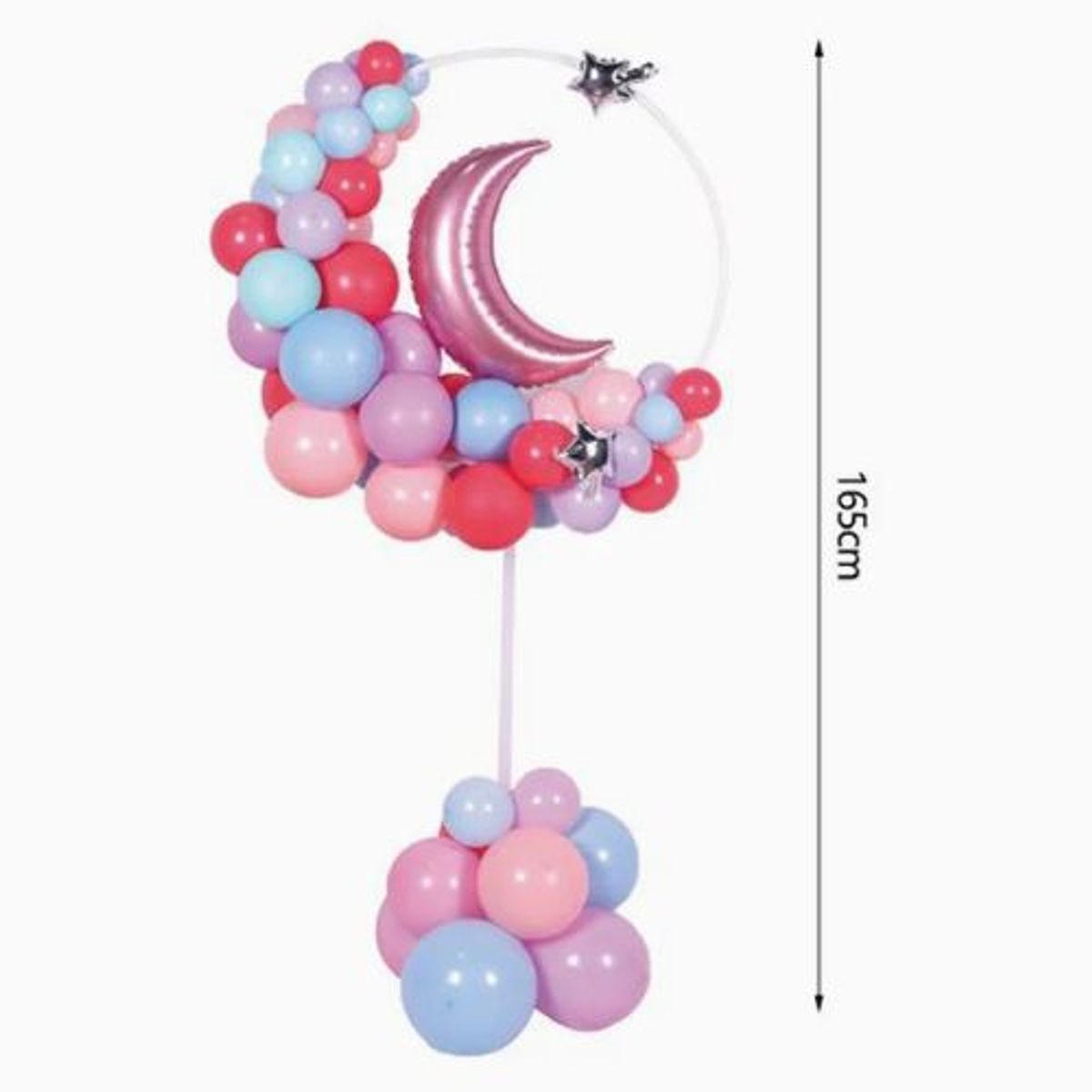 GENERICO - Base De Globos Color Celeste Rosa 165 Cm
