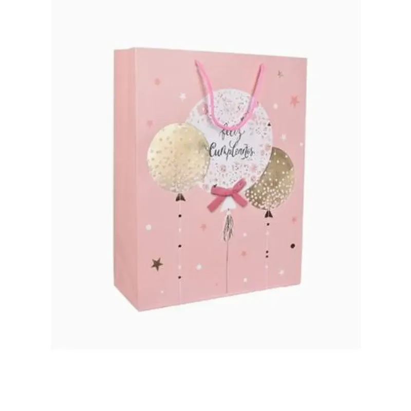 GENERICO - Bolsa De Regalo Material Papel Color Rosa