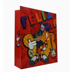 GENERICO - Bolsa Feliz Día 32X25X10 Cm Color Rojo