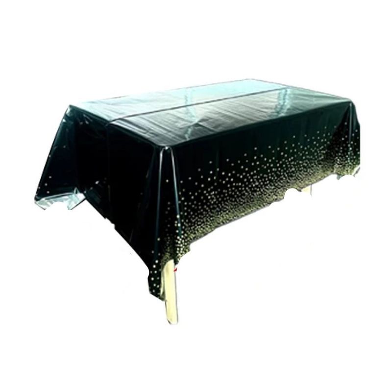GENERICO - Mantel Negro Con Puntos 137x183cm