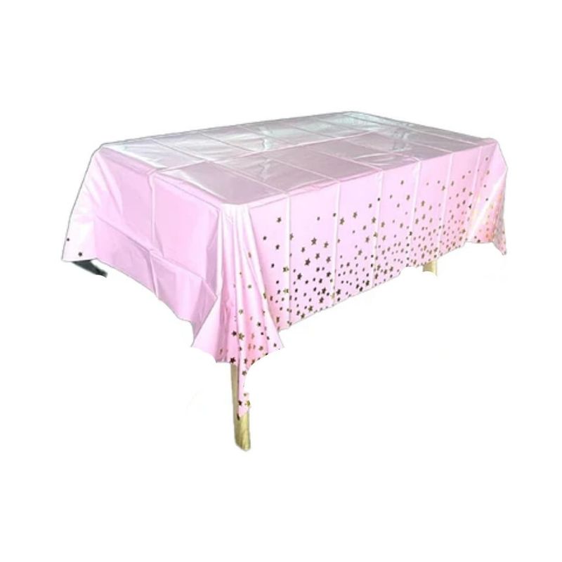 GENERICO - Mantel Rosa Con Estrellas 137x183cm