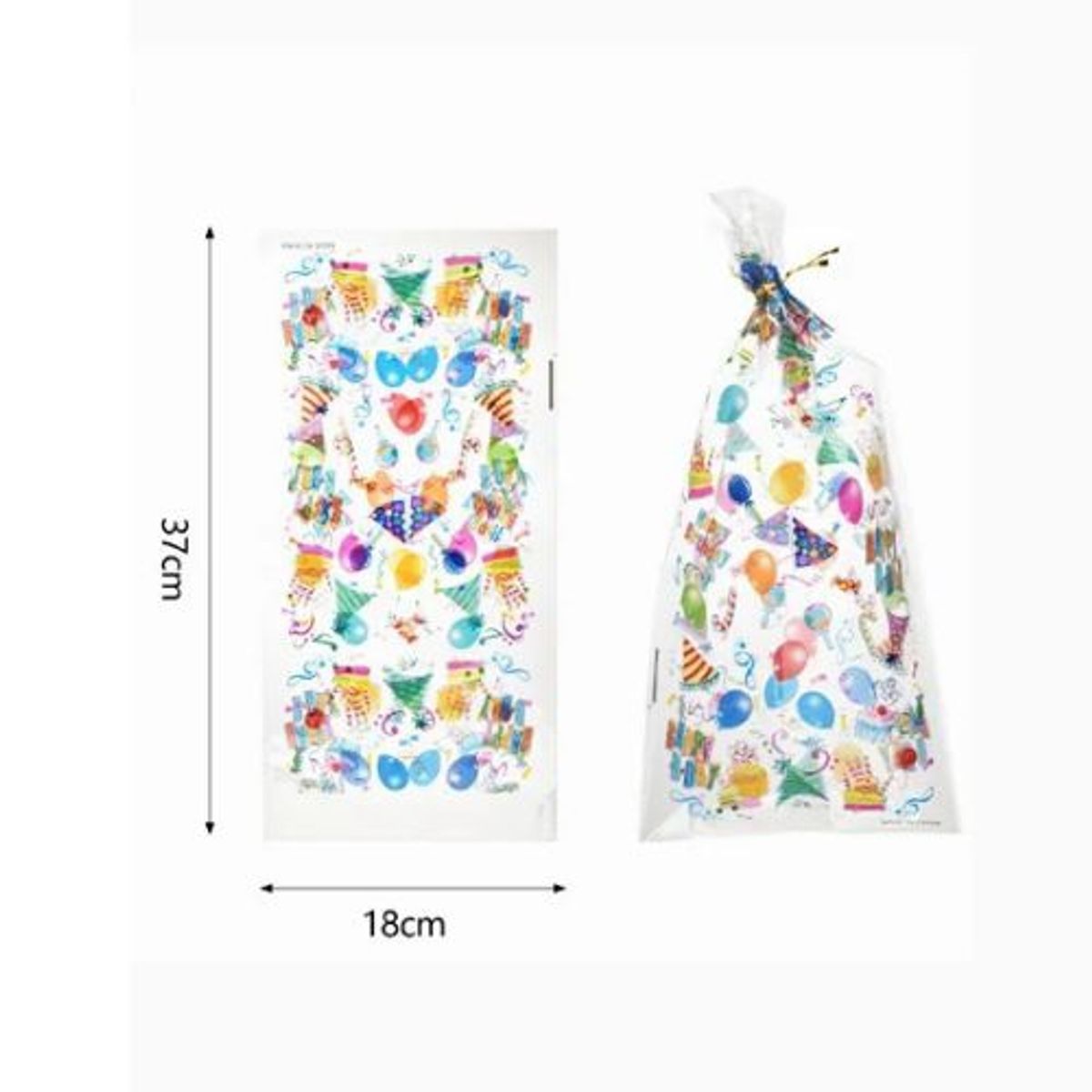 GENERICO - Bolsas Para Dulces 10 Unidades Color Blanco 37X18 Cm