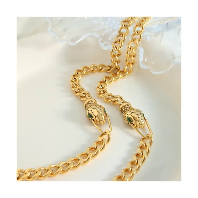 LUX JOYAS - Collar Baño Oro 18k Serpiente Choker