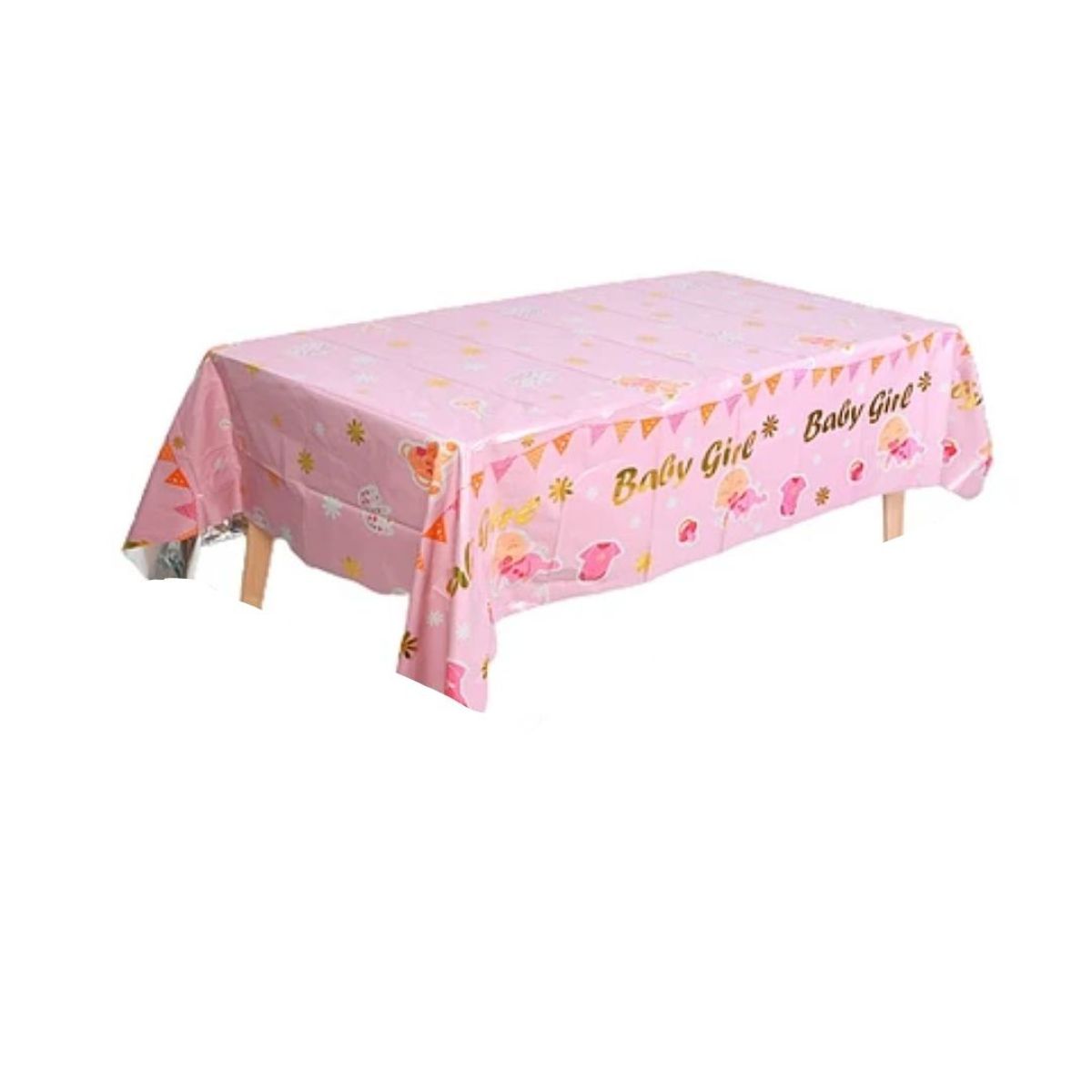 GENERICO - Mantel Metálico Rosa Baby Girl 137X183Cm