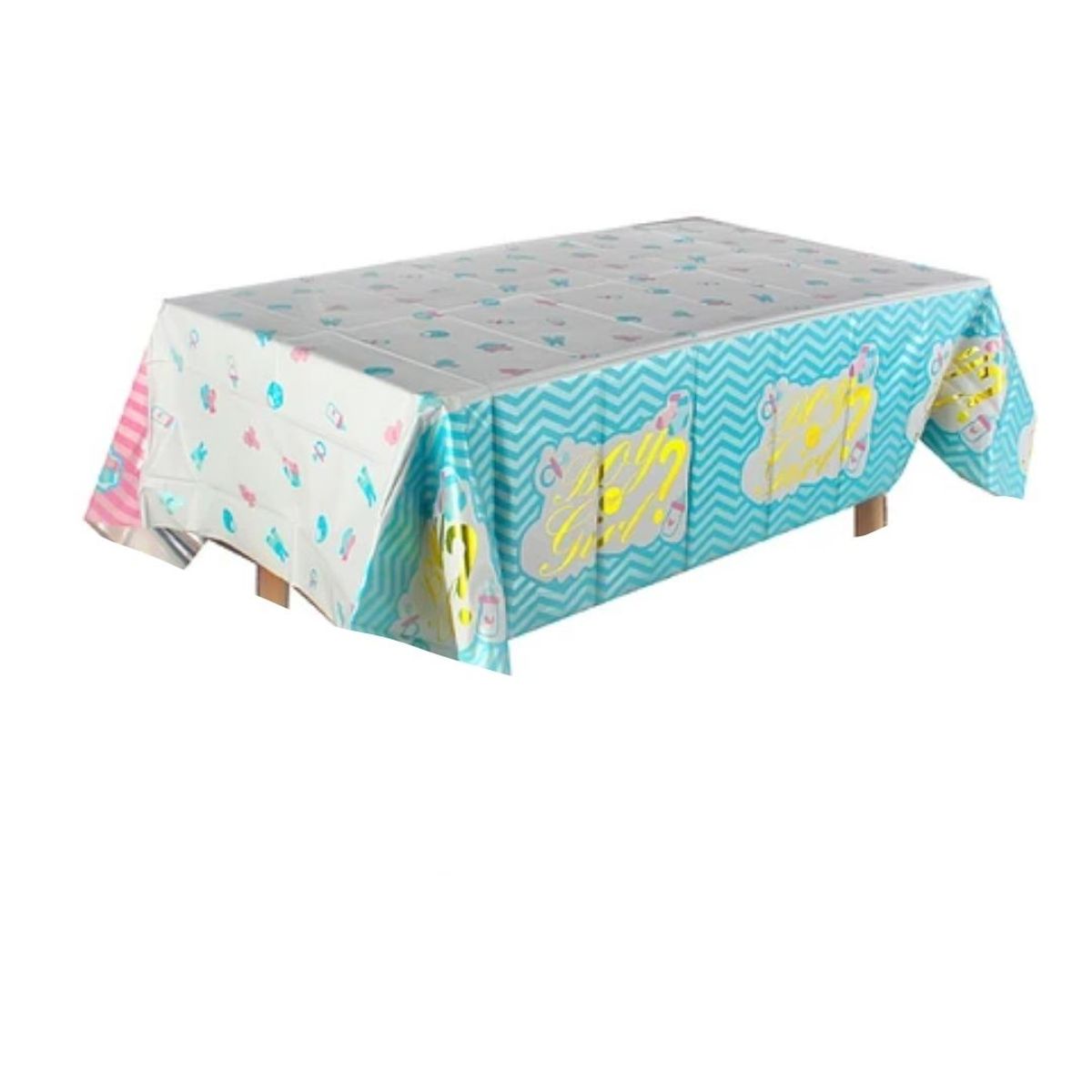 GENERICO - Mantel Plastico Boy or Girl Rosa-azul 137x183cm