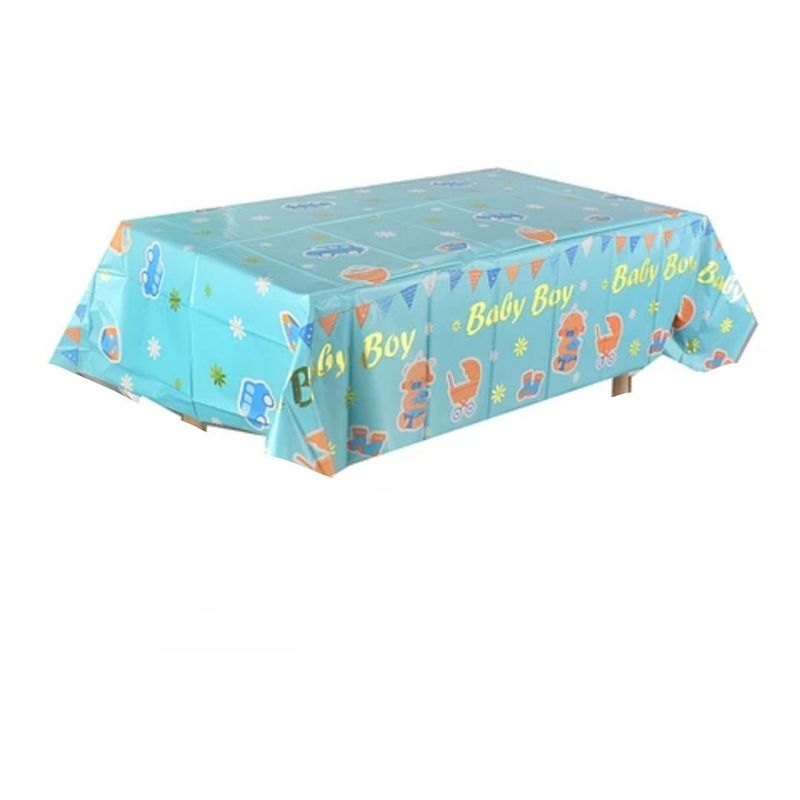 GENERICO - Mantel Plastico Baby Boy Azul 137x183cm