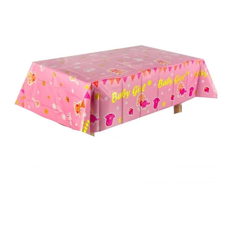 GENERICO - Mantel Plastico Baby Girl Rosa 137x183cm
