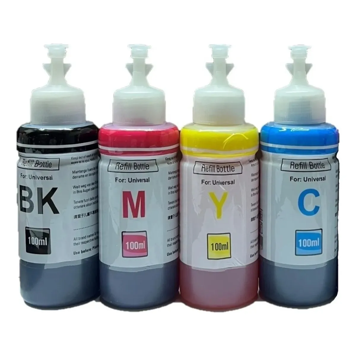 GENERICO - Pack 4 Tintas Para Impresora Compatible Con Todas Las Marcas