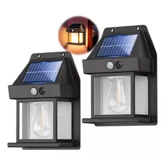 GENERICO - X2 Aplique Solar de Pared Lampara Con Ampolleta Mas Sensor