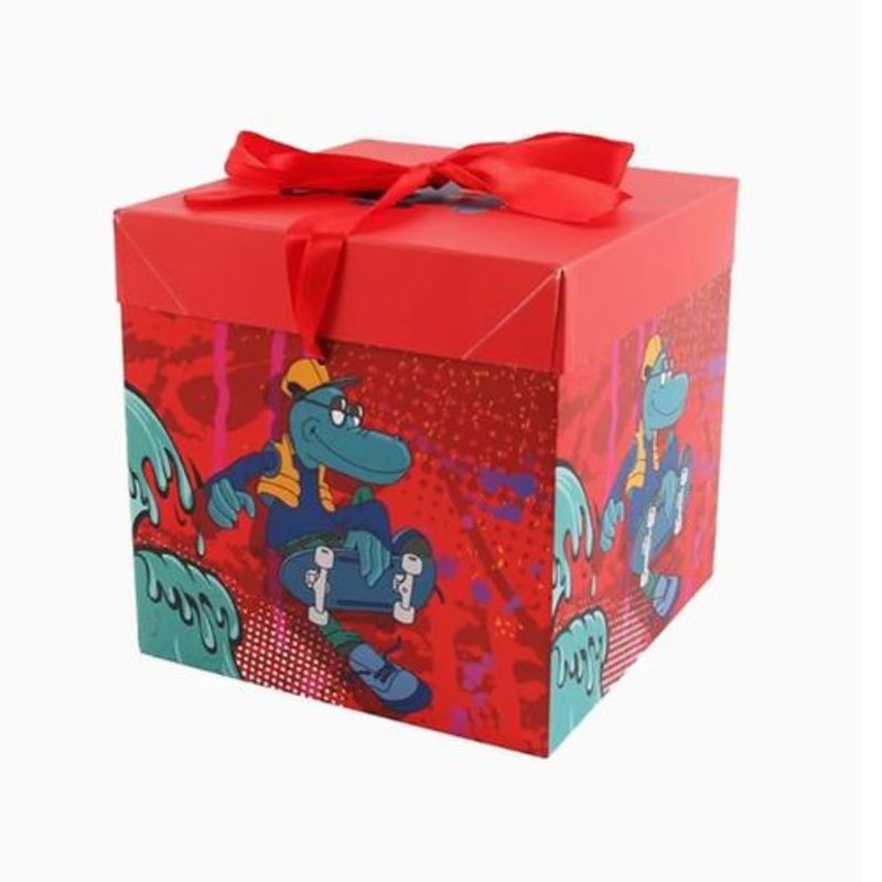 GENERICO - Caja de Regalo Color Rojo Papel 15X15X15 Cm