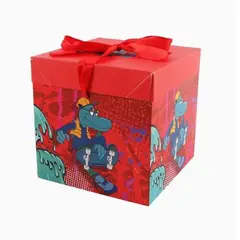 GENERICO - Caja de Regalo Color Rojo Papel 15X15X15 Cm