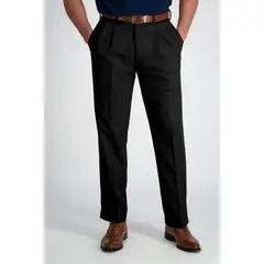 90 GRADOS - Pantalón de Gabardina Pinzado Negro 44