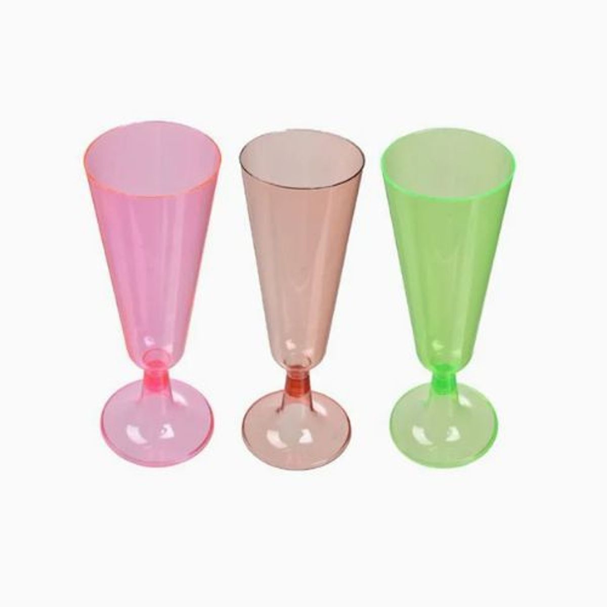 GENERICO - Copa Champan Plástico Diferentes Colores