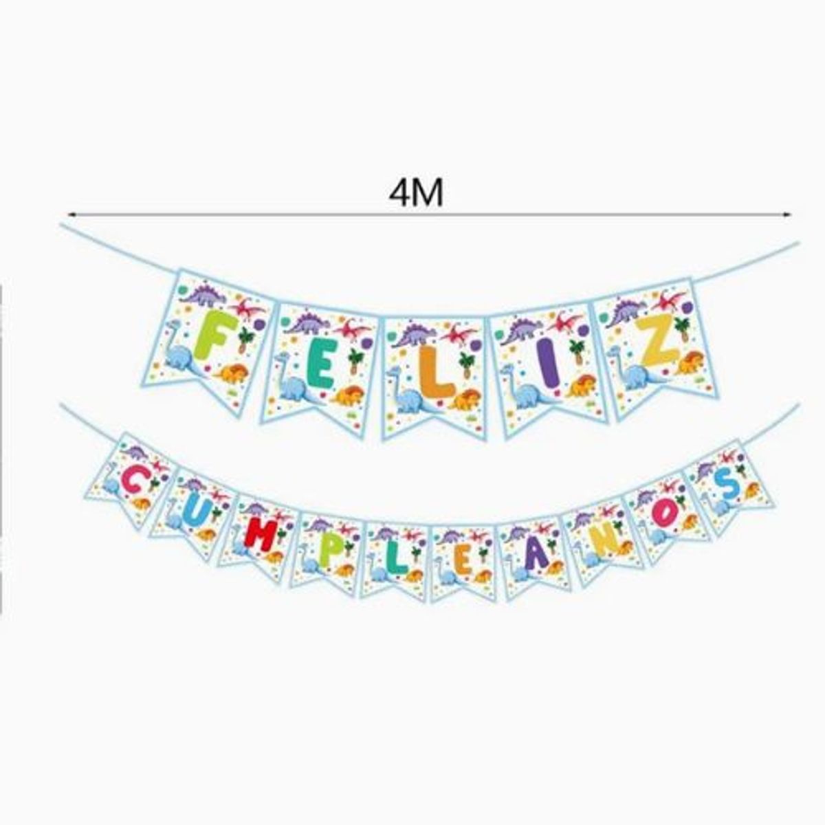 GENERICO - Guirnalda De Feliz Cumpleaños 4 Metros