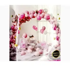 GENERICO - Kit Globos Latex Forma Aro Color Rosa 255 Unidades