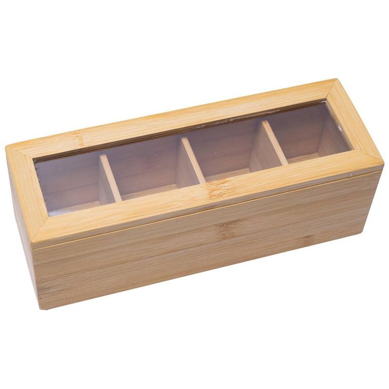 PROPLASTIC - CAJA PARA TE DE BAMBU 4 DIVISIONES