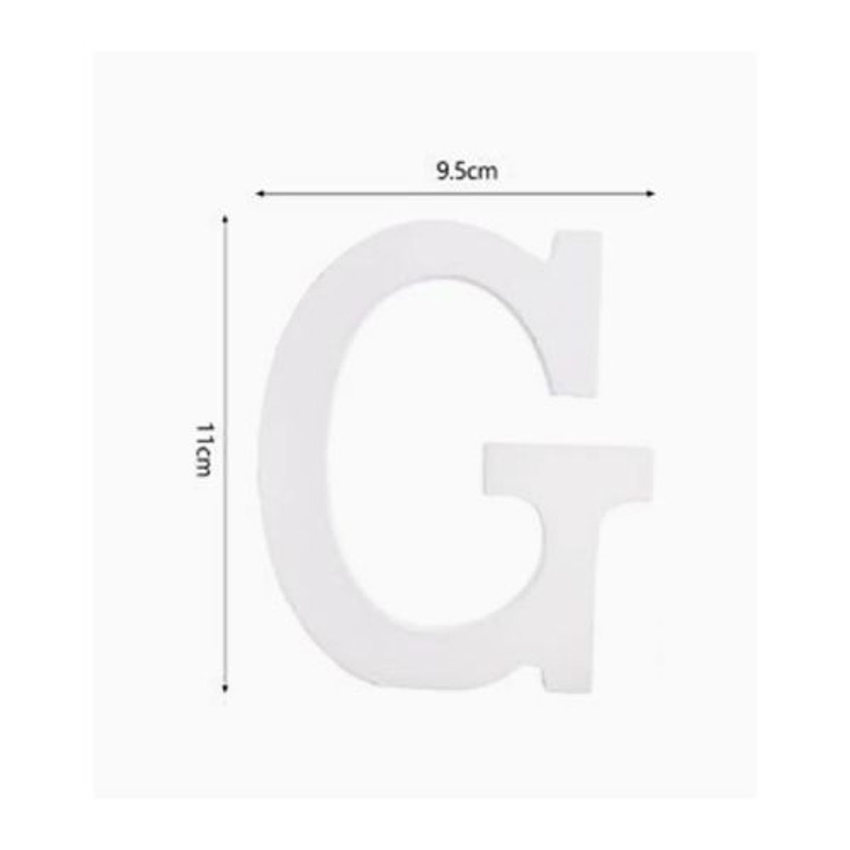 GENERICO - Letra G Material De Madera Color Blanco 9X11 Cm