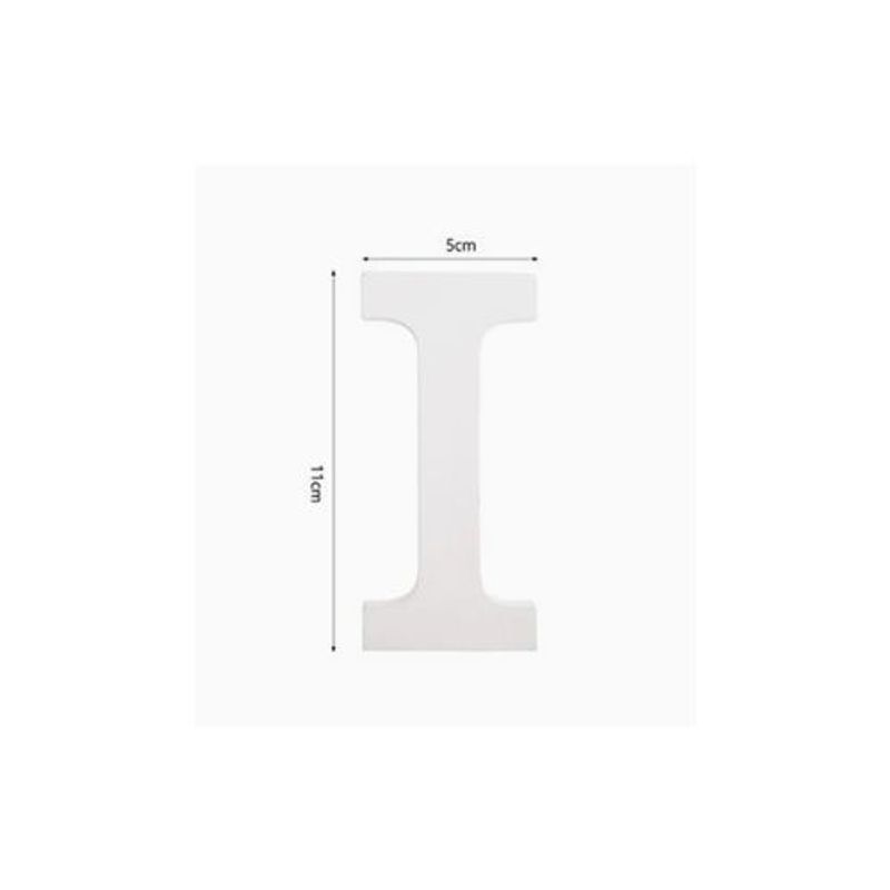 GENERICO - Letra I Material De Madera Color Blanco 5X11 Cm