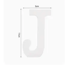 GENERICO - Letra J Material De Madera Color Blanco 5X11 Cm