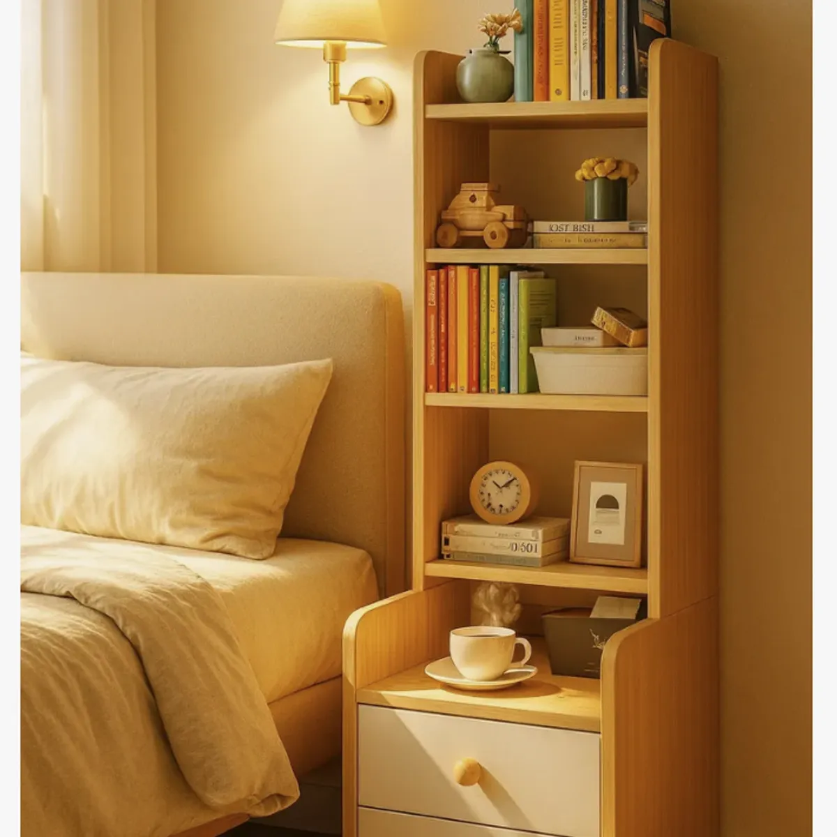 HOMER DESIGN - Velador Con Respaldo Alto Moderno Homer Design 128x30x40cm