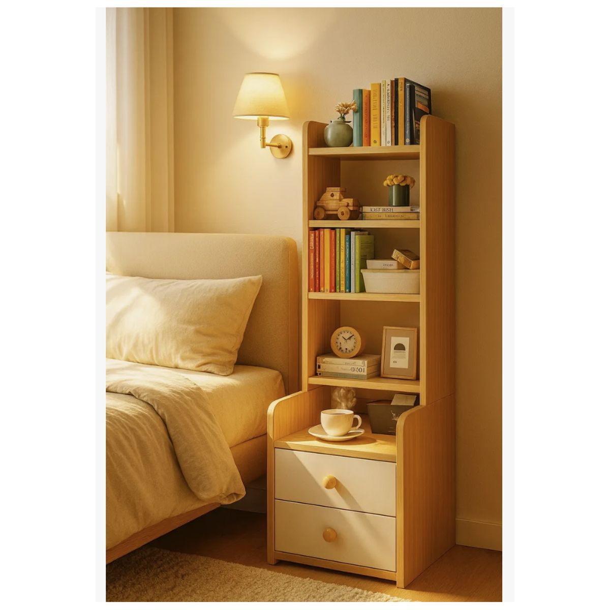 HOMER DESIGN - Velador Con Respaldo Alto Moderno Homer Design 128x30x40cm