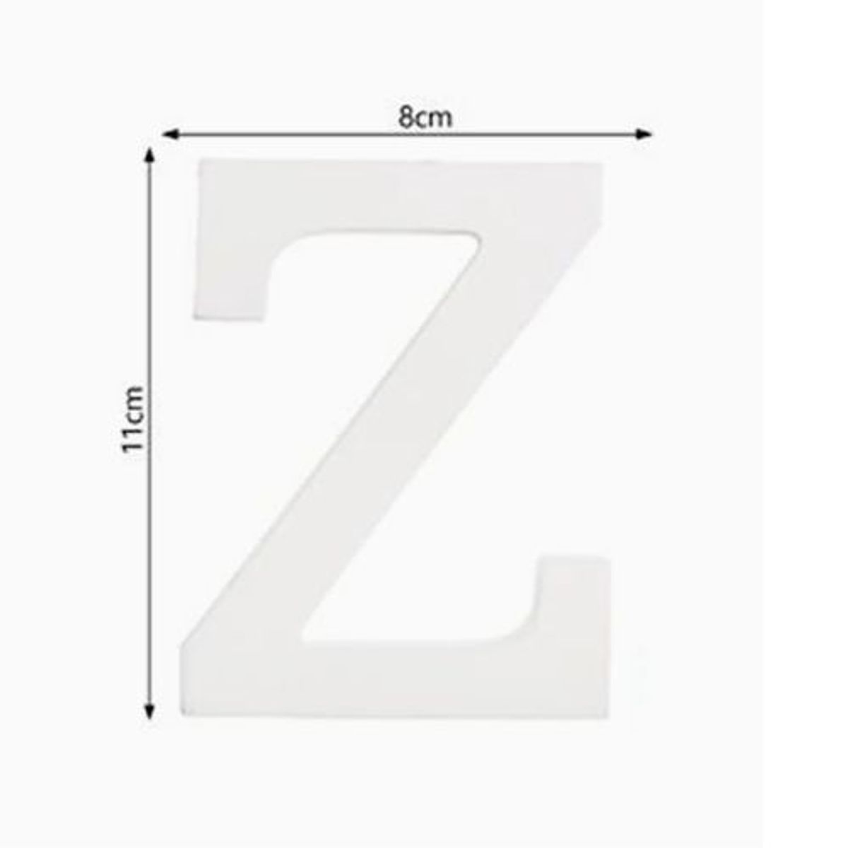 GENERICO - Letra Z Material De Madera Color Blanco 8X11 Cm