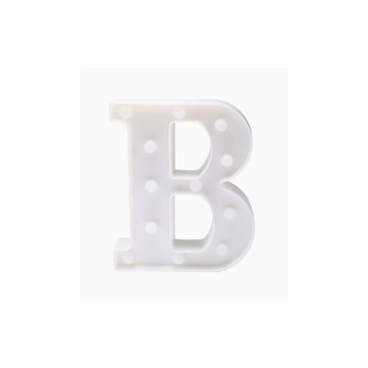 GENERICO - Letras Con Luces Led B Color Blanco Plastico