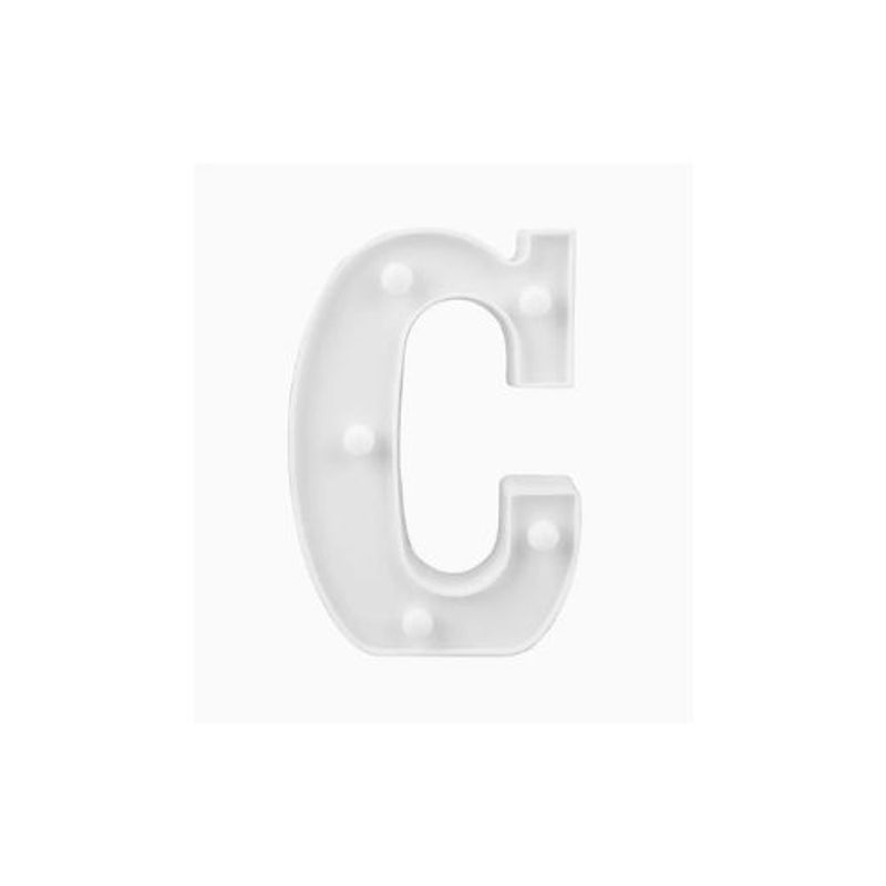 GENERICO - Letras Con Luces Led C Color Blanco Plastico
