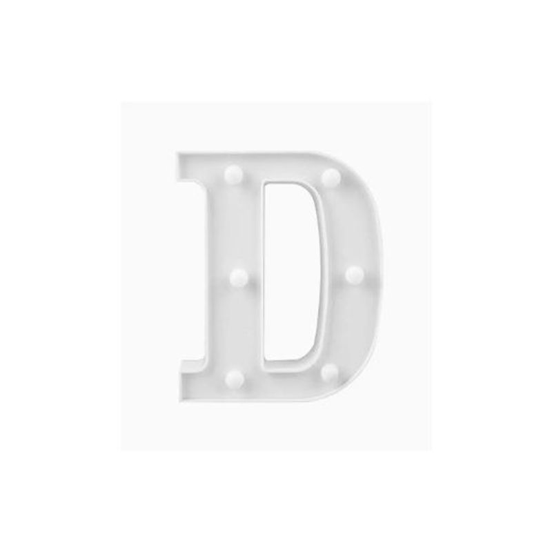 GENERICO - Letras Con Luces Led D Color Blanco Plastico