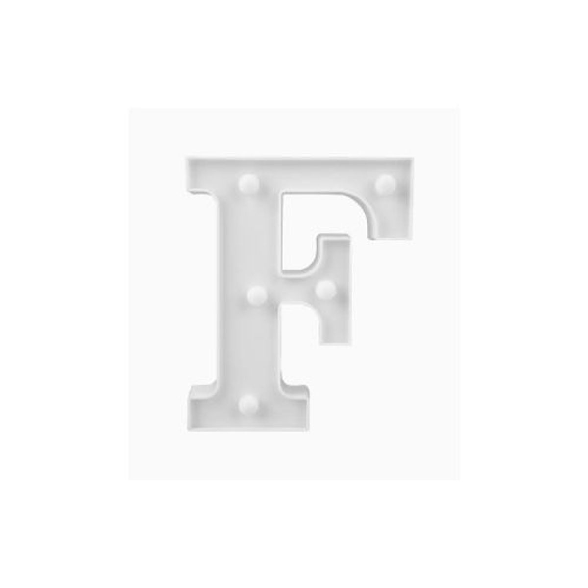 GENERICO - Letras Con Luces Led F Color Blanco Plastico
