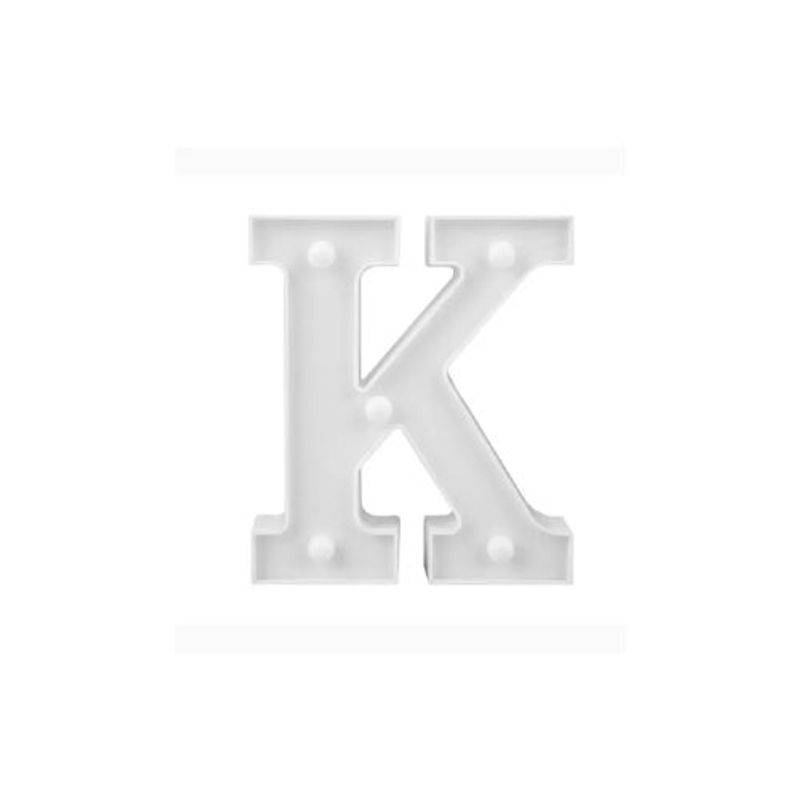 GENERICO - Letras Con Luces Led K Color Blanco Plastico