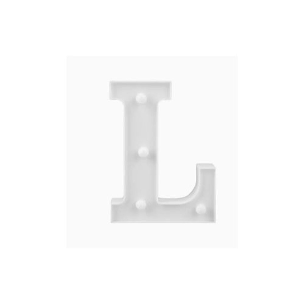 GENERICO - Letras Con Luces Led L Color Blanco Plastico